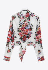 Dolce & Gabbana Floral Print Tied Shirt Multicolor F5T76THS5UU/S_DOLCE-HA5ZO