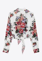 Dolce & Gabbana Floral Print Tied Shirt Multicolor F5T76THS5UU/S_DOLCE-HA5ZO