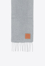 Loewe Anagram Patch Mohair and Wool Scarf Gray F655254X01WO/R_LOEW-1130