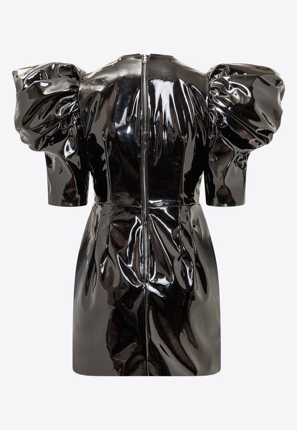 Dolce & Gabbana Faux Leather Mini Dress Black F6APXT FUSVL N0000