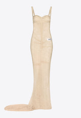 Dolce & Gabbana Lace Transparent Dress Pink F6BEQT FLMXZ F0050