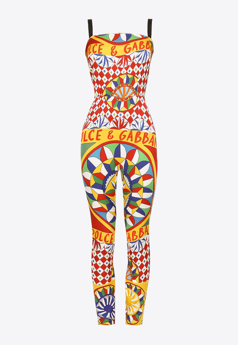 Dolce & Gabbana Carretto Sleeveless Jumpsuit Multicolor F6COWT HPGD3 HH4KV