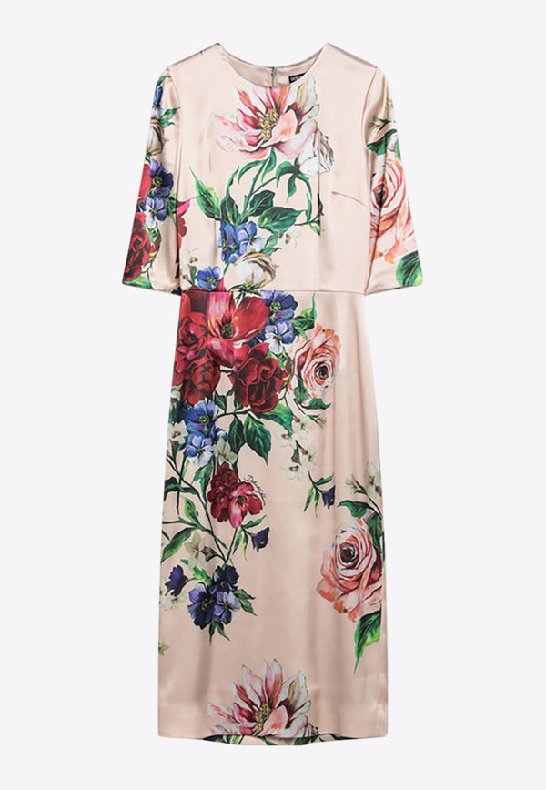Dolce & Gabbana Floral Print Midi Dress Multicolor F6EAJTFSIB5/Q_DOLCE-H25PR