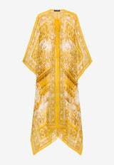 Dolce & Gabbana Majolica Print Silk Chiffon Maxi Dress F6F1HT HI1BK HG3TN Yellow