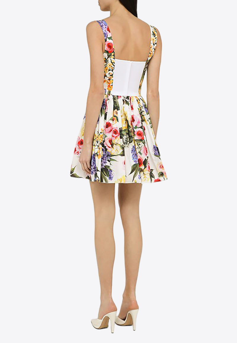 Dolce & Gabbana Floral Flared Mini Dress F6H9RTHS5Q1/O_DOLCE-HA4YB