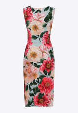 Dolce & Gabbana Floral Print Midi Dress Multicolor F6I6WT FSRMU HC2AI