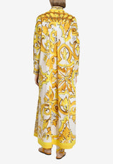 Dolce & Gabbana Majolica Print Maxi Shirt Dress F6JDET HH5EA HG3TN Yellow