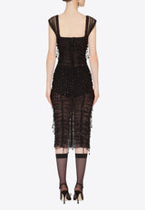 Dolce & Gabbana Crystal-Embellished Midi Dress Black F6K4LZ GD0N1 S8400