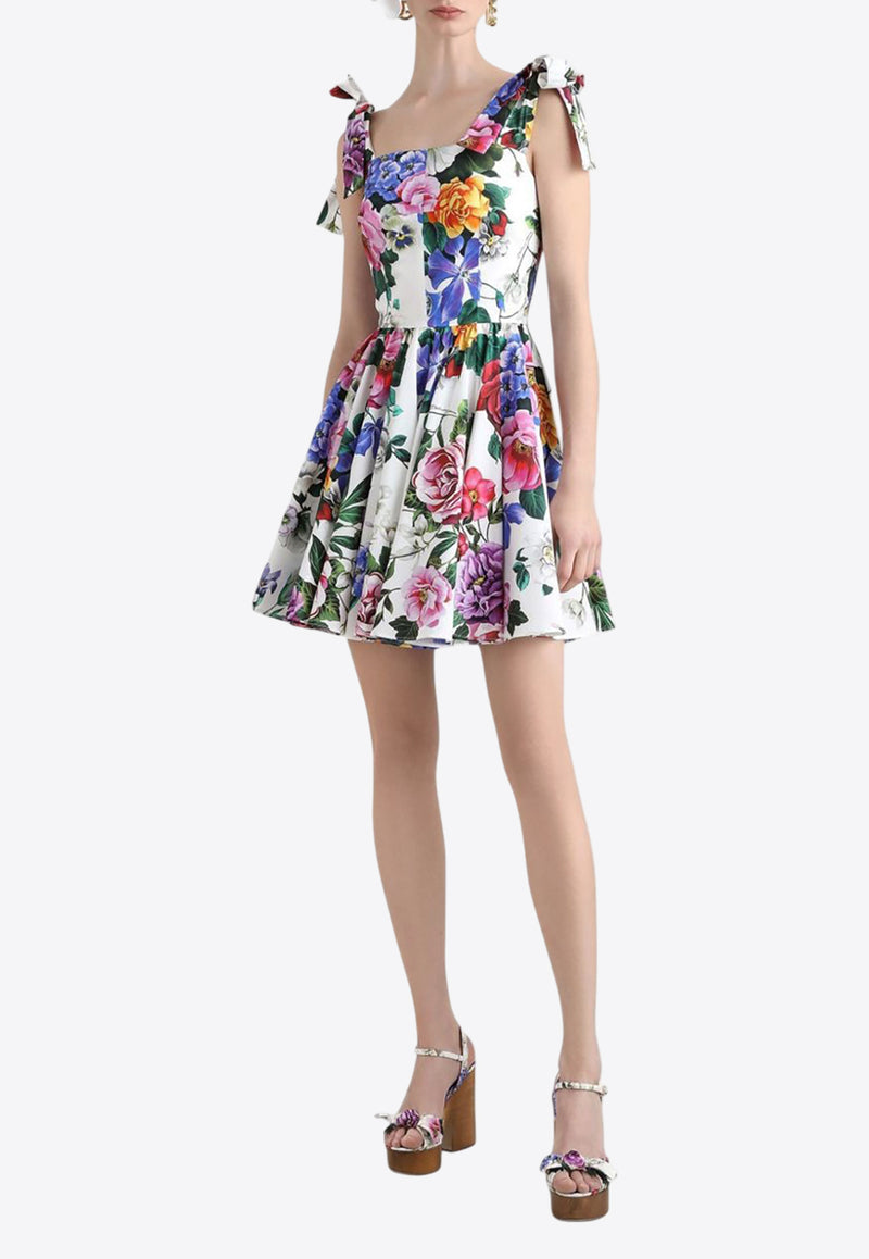 Dolce & Gabbana Floral Print Flared Mini Dress Multicolor F6ZT2T HS5S6 HA5KT