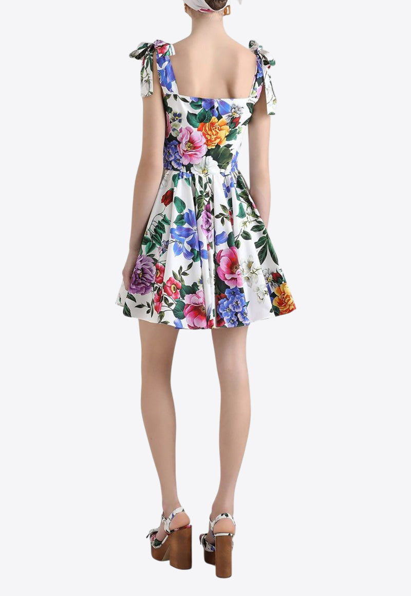 Dolce & Gabbana Floral Print Flared Mini Dress Multicolor F6ZT2T HS5S6 HA5KT