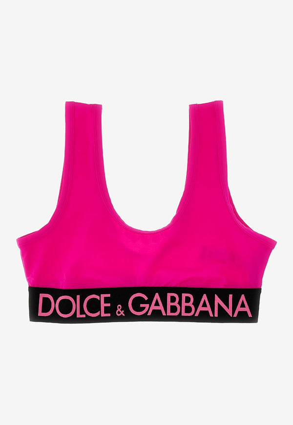 Dolce & Gabbana Logo Sports Bra F777YT FUGCZ F0321 Pink