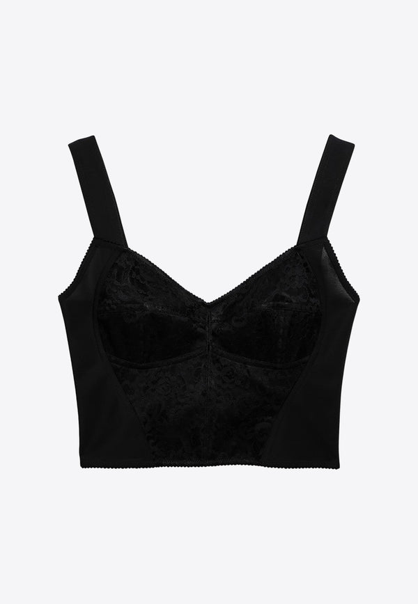 Dolce & Gabbana Lace-Panel Corset Top F7T19TG9798/O_DOLCE-N0000