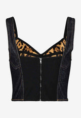 Dolce & Gabbana Denim Corset Top F7W98D G8KQ3 S9001