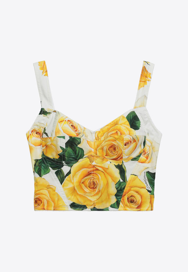 Dolce & Gabbana Floral Bustier Top F7W98THS5NO/O_DOLCE-HA3VO