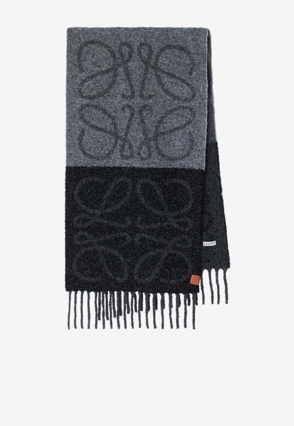 Loewe Two-Tone Anagram Wool Scarf Gray F811257X79WO/S_LOEW-1156