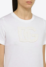 Dolce & Gabbana Logo-Embroidered Crewneck T-shirt F8M68ZGDB9O/O_DOLCE-W0800
