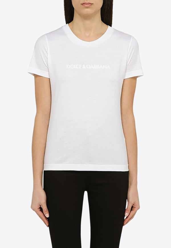 Dolce & Gabbana Logo-Print Crewneck T-shirt F8T00TGDCBQ/O_DOLCE-W0800