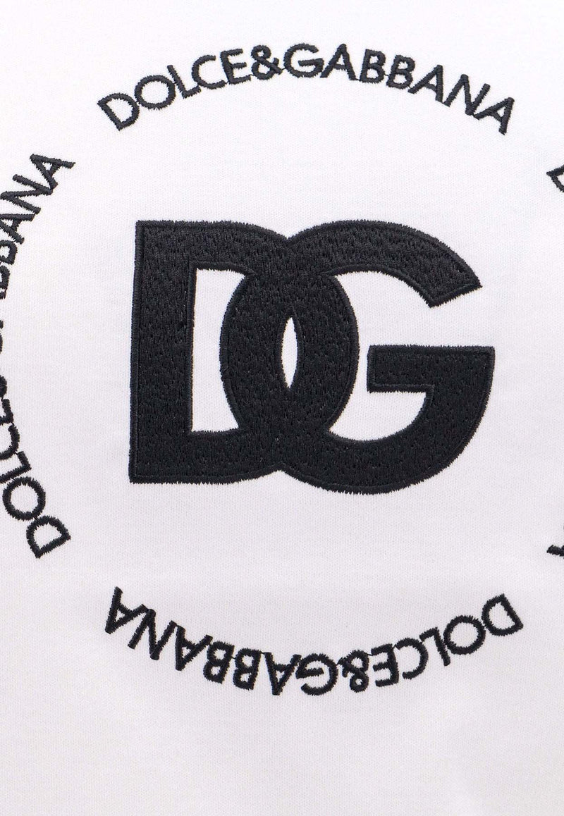 Dolce & Gabbana Logo Embroidered Short-Sleeved T-shirt F8T00Z GDB5U W0800