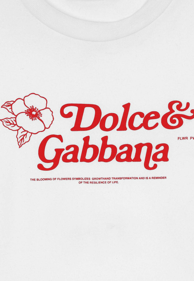Dolce & Gabbana Logo Print Short-Sleeved T-shirt F8U48T GDCA2 W0800