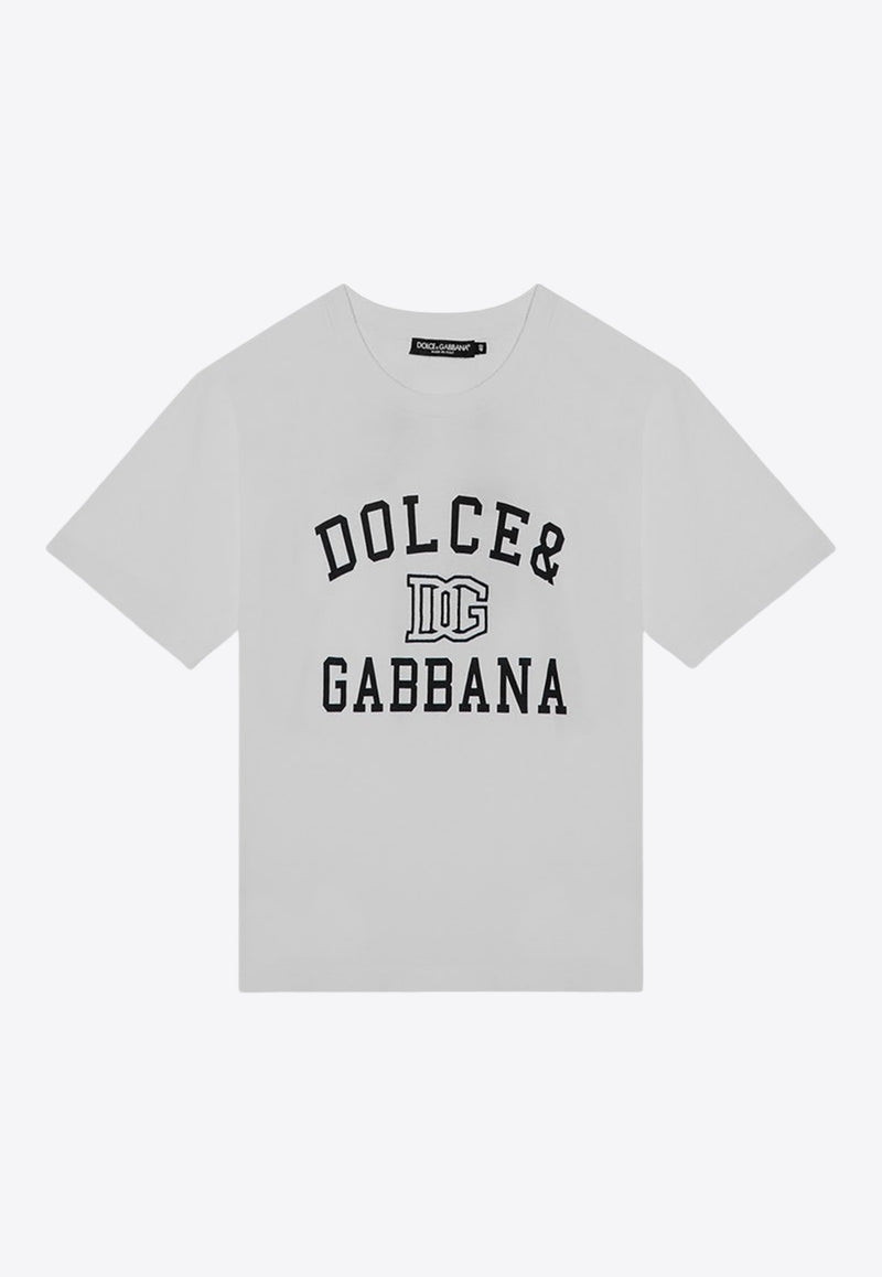 Dolce & Gabbana Logo Print Crewneck T-shirt White F8V09ZGDCNV/P_DOLCE-W0800