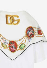 Dolce & Gabbana DG Logo T-shirt with Scarf White F8W33Z GDDPW W0800