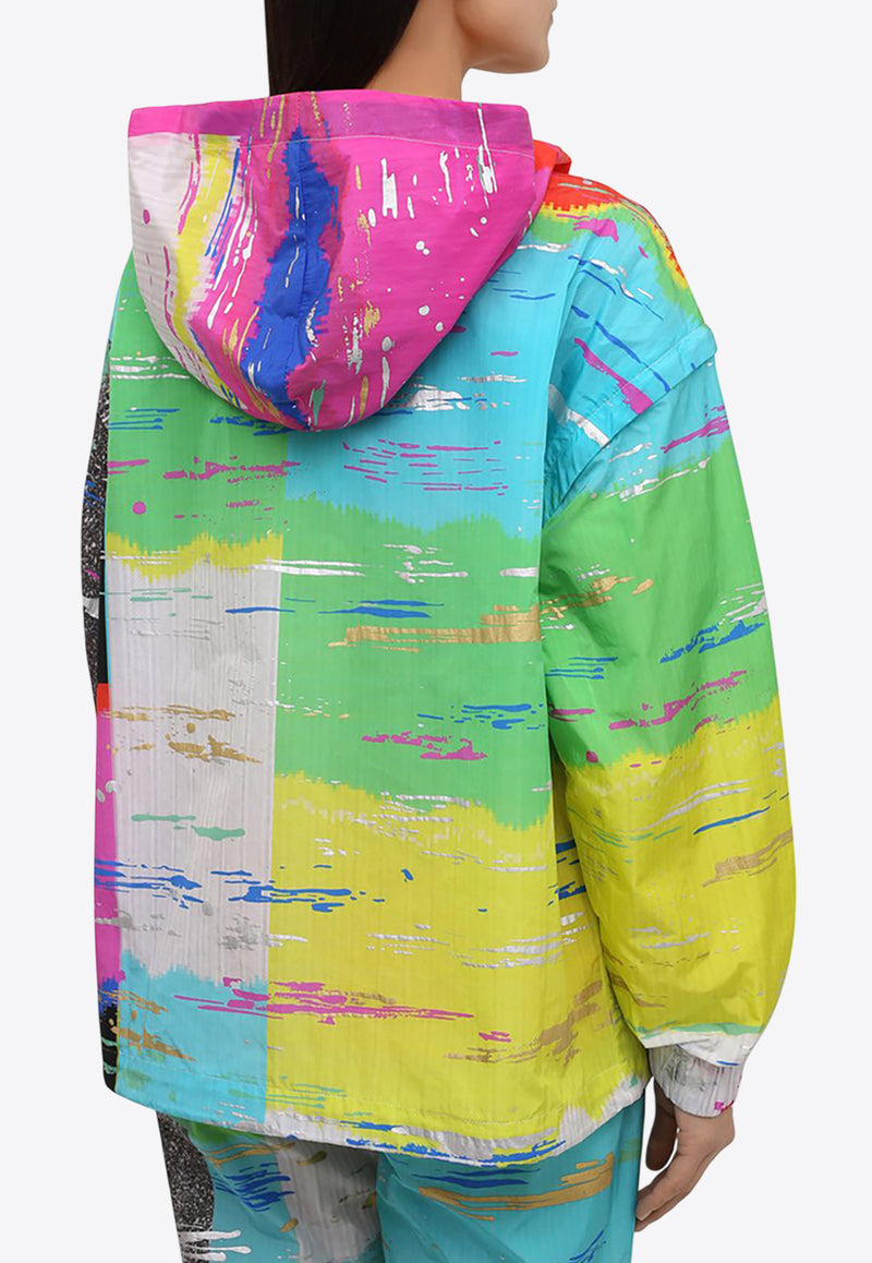 Dolce & Gabbana Graphic Print Windbreaker Jacket Multicolor F9L83T FHMHV HH3FI