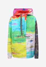 Dolce & Gabbana Graphic Print Windbreaker Jacket Multicolor F9L83T FHMHV HH3FI