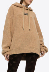 Dolce & Gabbana Logo Plate Wool Jersey Hooded Sweatshirt Beige F9N83T FUGRR M2899