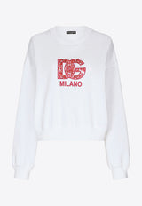 Dolce & Gabbana DG Logo Patch Sweatshirt White F9Q92Z GDBVW S8400