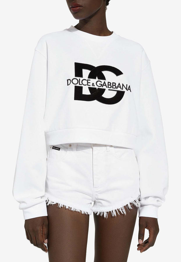 Dolce & Gabbana Logo-Embroidered Pullover Sweatshirt F9R55Z GDB7B W0800