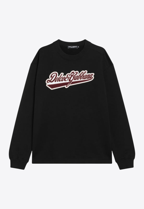 Dolce & Gabbana Logo Patch Sweatshirt Black F9S50ZGDDAI/R_DOLCE-N0000