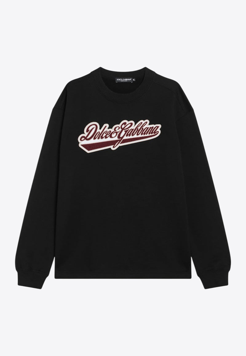 Dolce & Gabbana Logo Patch Sweatshirt Black F9S50ZGDDAI/R_DOLCE-N0000