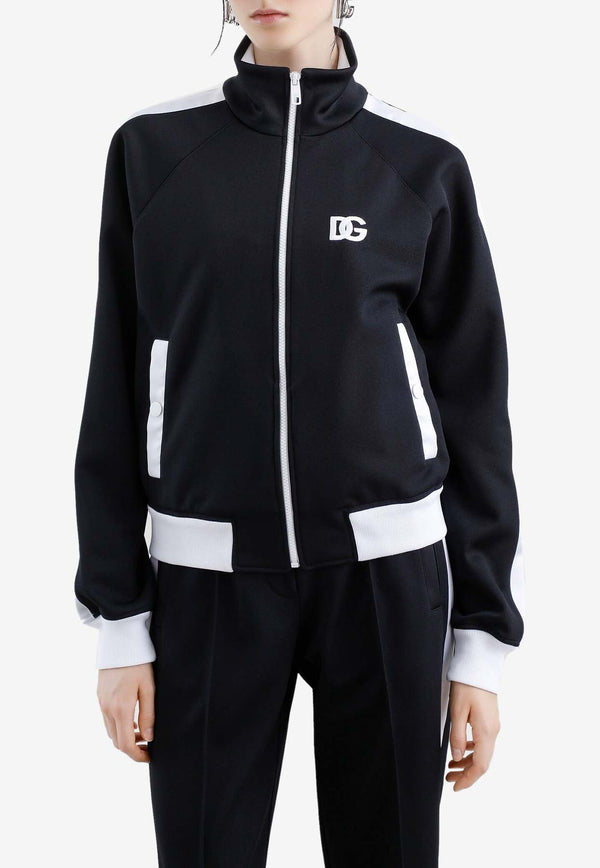 Dolce & Gabbana DG Logo Zip-Up Sweatshirt Black F9S53Z GDCX7 N0000