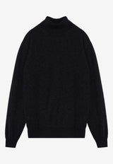 Loro Piana Classic Turtleneck Cashmere Sweater Black FAB7516WO/P_LORO-M047