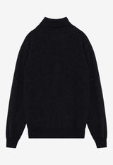 Loro Piana Classic Turtleneck Cashmere Sweater Black FAB7516WO/P_LORO-M047