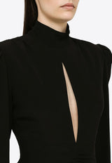 Alessandra Rich Draped Silk Mini Dress Black FABX3617F3057/O_ALESS-0900