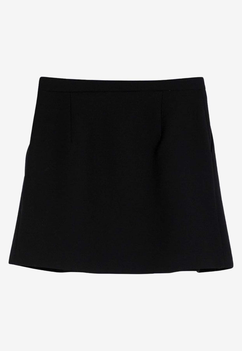 Alessandra Rich Pied De Poule Mini Wrap Skirt Black FABX3887F4372/P_ALESS-0900