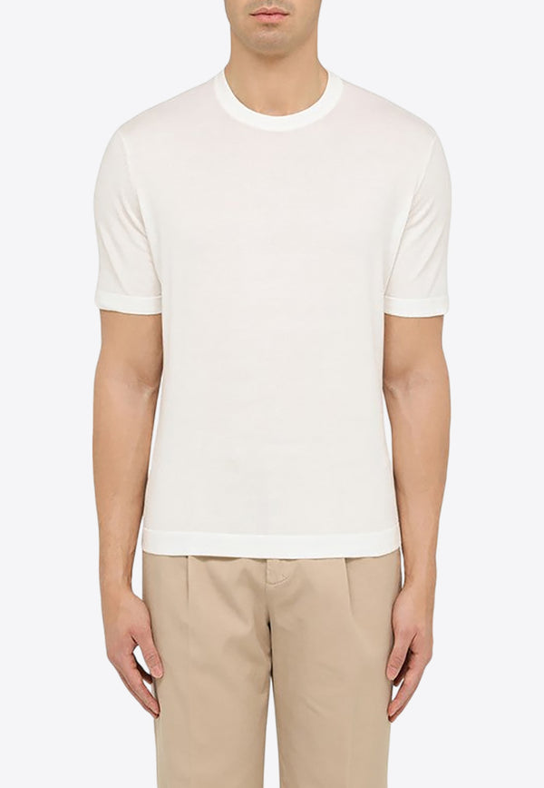 Loro Piana Short-Sleeved Classic T-shirt White FAM1952CO/O_LORO-1000