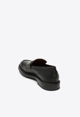 Loro Piana Travis Leather Loafers Black FAN5630LE/O_LORO-8000