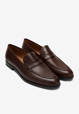 Loro Piana Sergio Penny Leather Loafers Brown FAO6135LE/P_LORO-H0RP