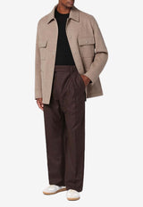 Loro Piana Reinga Wool and Cashmere Tailored Pants Brown FAO7215CO/P_LORO-H0QI