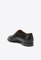 Loro Piana Sergio Calf Leather Derby Shoes Ebony FAP2435LE/R_LORO-H252