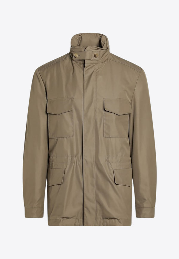 Loro Piana Traveller High-Neck Field Jacket Beige FAP2835PL/R_LORO-D0D5