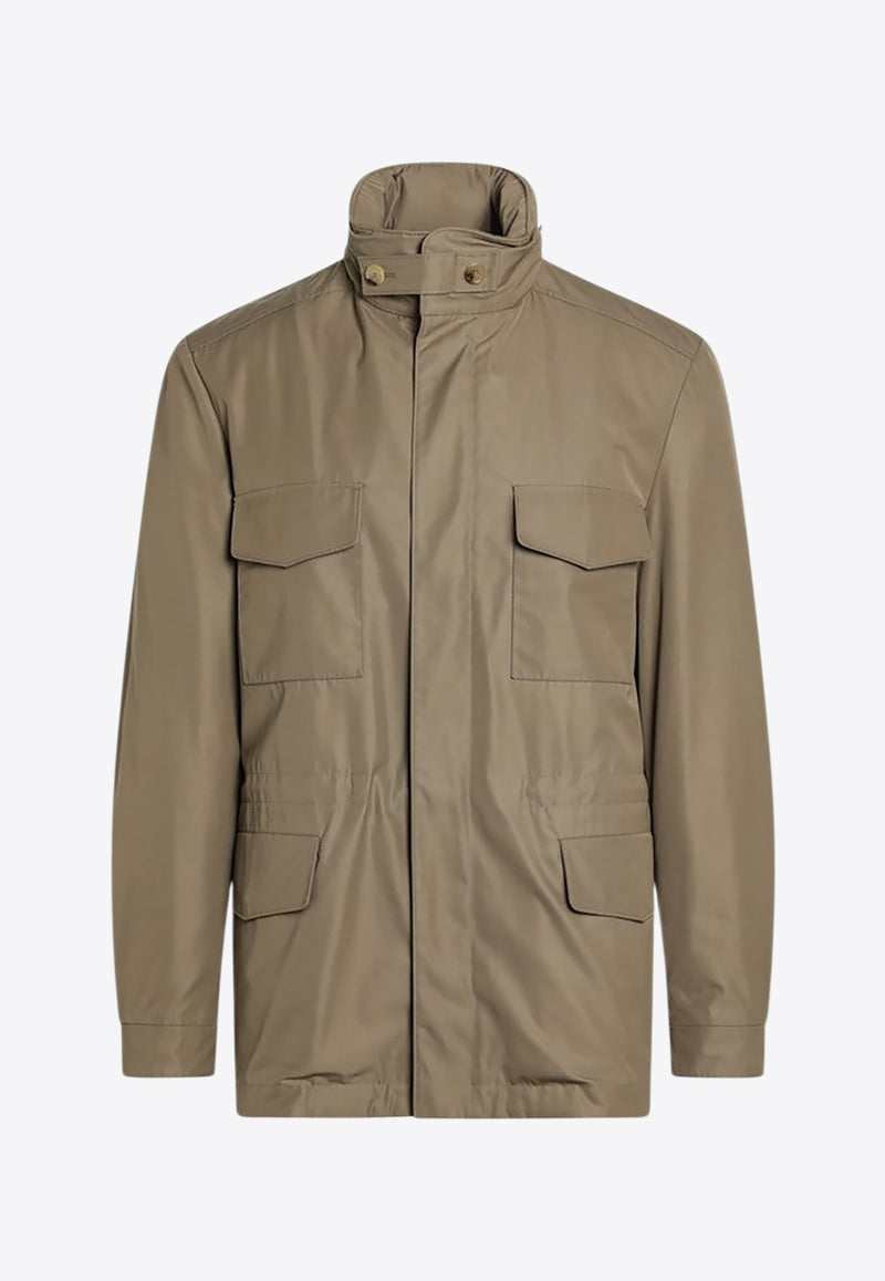 Loro Piana Traveller High-Neck Field Jacket Beige FAP2835PL/R_LORO-D0D5
