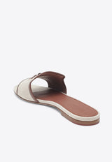 Loro Piana Summer Charms Flat Sandals Beige FAQ6328CO/S_LORO-B4AU