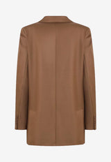 Max Mara Farad Double-Breasted Wool Blazer Tan FARADWO/R_MAXM-004