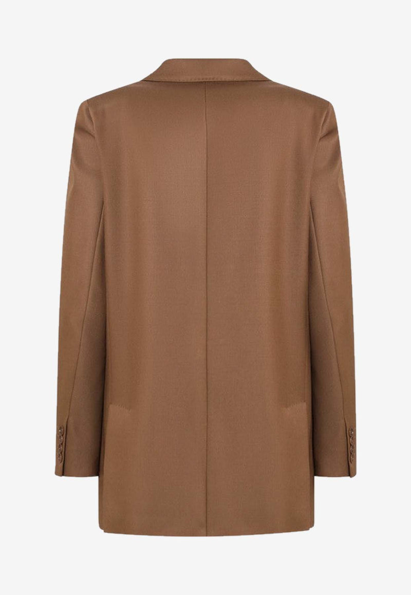 Max Mara Farad Double-Breasted Wool Blazer Tan FARADWO/R_MAXM-004