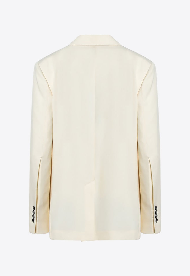 AMI PARIS Single-Breasted Wool Jacket Butter FBV011WV0068/Q_AMI-726