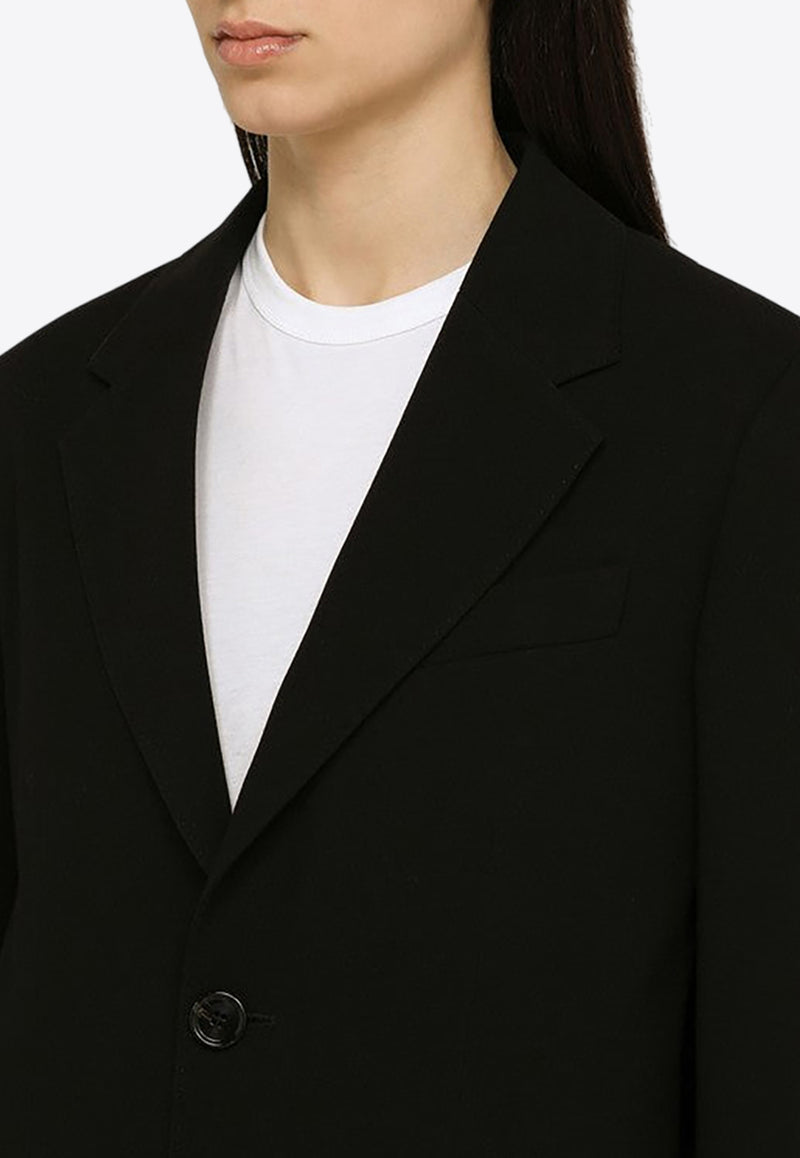AMI PARIS Single-Breasted Wool Blazer Black FBV303WV0039/O_AMI-001