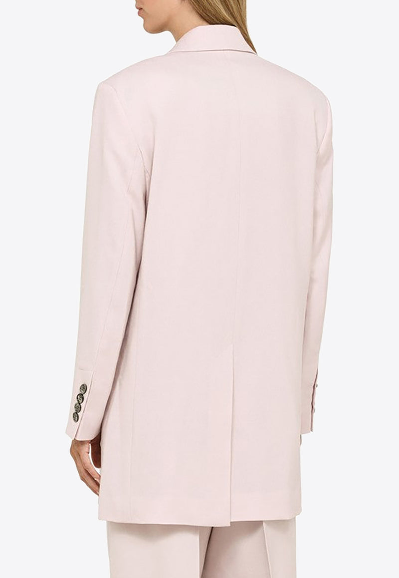 AMI PARIS Oversized Double-Breasted Wool Blazer Pink FBV311WV0026/N_AMI-679
